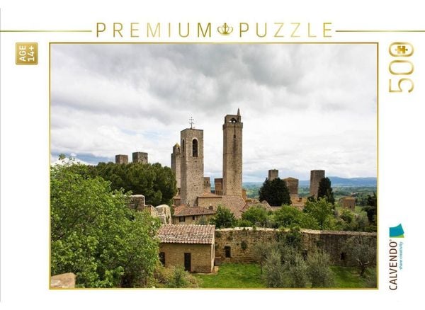 CALVENDO Puzzle Die Geschlechtertürme in San Gimignano | 500 Teile Lege-Größe 48 × 36 cm Foto-Puzzle für Erwachsene