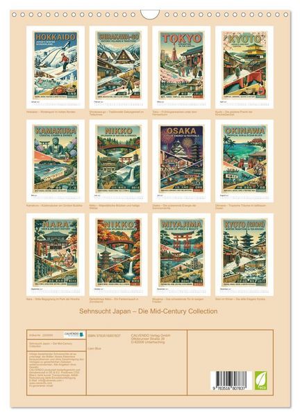 Produktbild: Sehnsucht Japan &ndash; Die Mid-Century Collection (Wandkalender 2027 DIN A3 hoch), CALVENDO Monatskalender