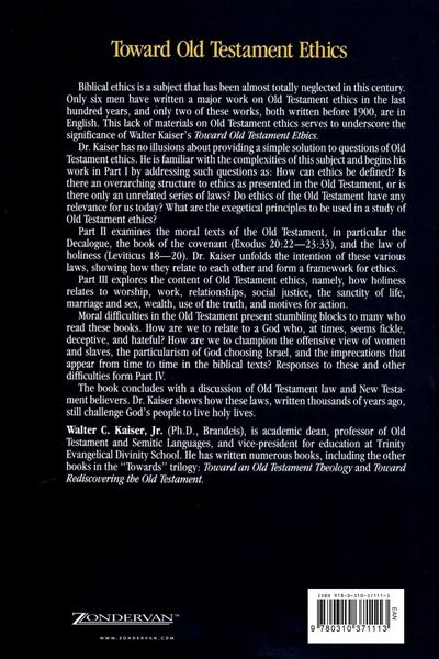 Produktbild: The Toward Old Testament Ethics