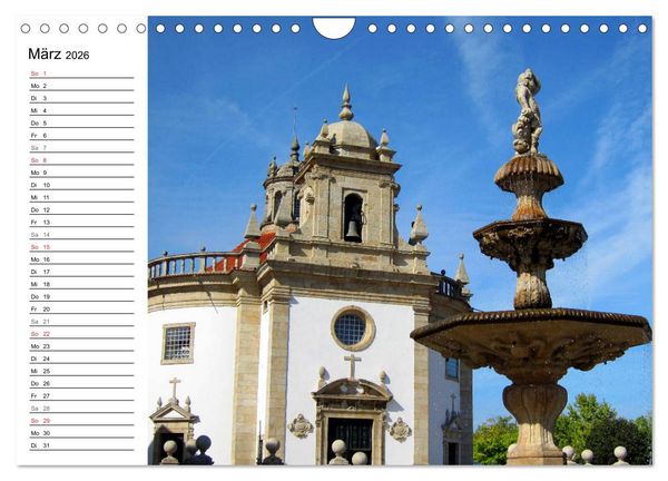 Produktbild: Jakobsweg - Camino Portugues Central (Wandkalender 2026 DIN A4 quer), CALVENDO Monatskalender