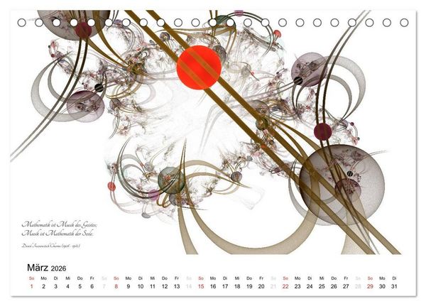 Produktbild: Mathematik - Grafiken und Zitate 2026 (Tischkalender 2026 DIN A5 quer), CALVENDO Monatskalender