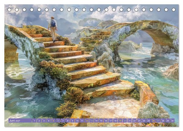 Produktbild: Treppenlabyrinthe &ndash; Die Suche nach dem Weg (Tischkalender 2027 DIN A5 quer), CALVENDO Monatskalender