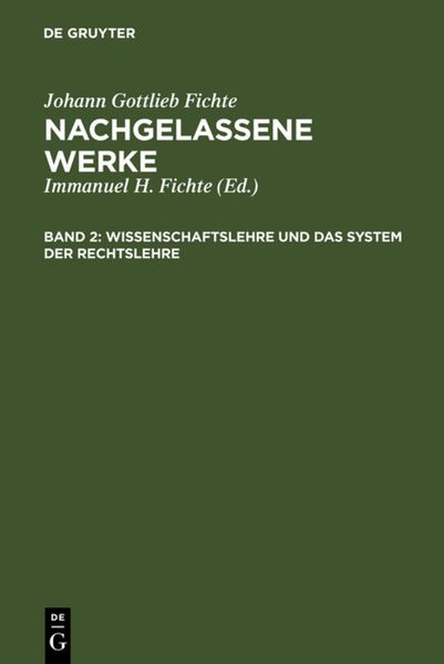 Produktbild: Wissenschaftslehre und das System der Rechtslehre