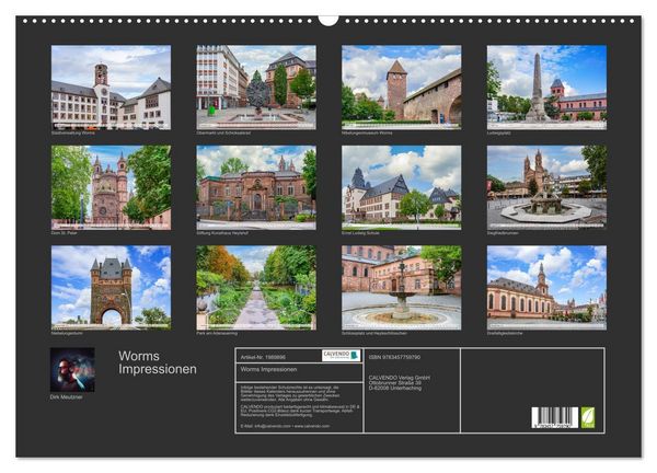 Produktbild: Worms Impressionen (Wandkalender 2026 DIN A2 quer), CALVENDO Monatskalender