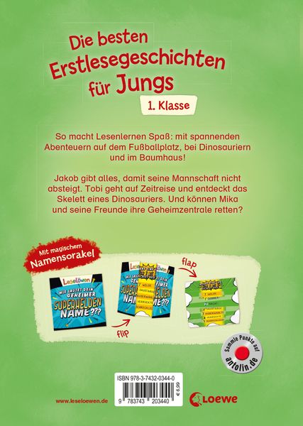 Produktbild: Lesel&ouml;wen - Die besten Erstlesegeschichten f&uuml;r Jungs 1. Klasse