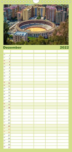Produktbild: Familienplaner Andalusien - die Wiege vieler spanischer Traditione (Wandkalender 2022 , 21 cm x 45 cm, hoch)