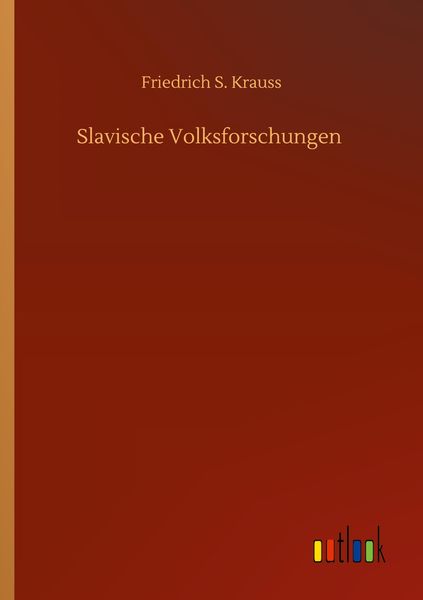 Produktbild: Slavische Volksforschungen