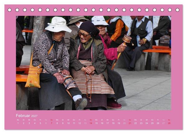 Produktbild: Tibet - Auf dem Dach der Welt (Tischkalender 2027 DIN A5 quer), CALVENDO Monatskalender