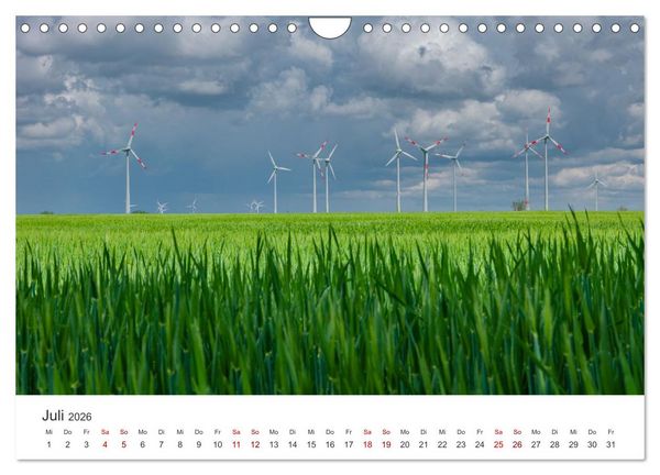 Produktbild: Deutschland, Energie des Windes: wundersch&ouml;ne Landschaften (Wandkalender 2026 DIN A4 quer), CALVENDO Monatskalender