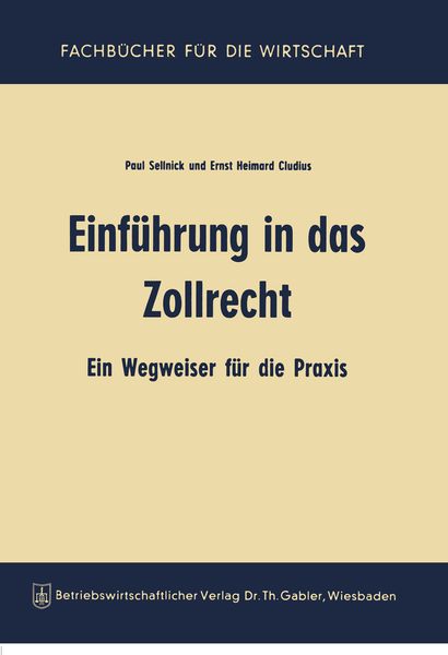 Produktbild: Einf&uuml;hrung in das Zollrecht