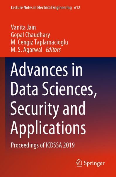 Produktbild: Advances in Data Sciences, Security and Applications