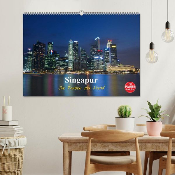 Produktbild: Singapur - Die Farben der Nacht (Wandkalender 2026 DIN A2 quer), CALVENDO Monatskalender