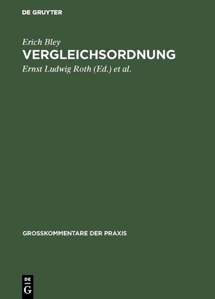 Produktbild: Vergleichsordnung
