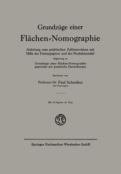 Produktbild: Grundz&uuml;ge einer Fl&auml;chen-Nomographie