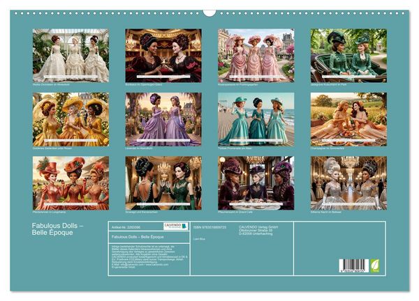 Produktbild: Fabulous Dolls &ndash; Belle &Eacute;poque (Wandkalender 2027 DIN A2 quer), CALVENDO Monatskalender