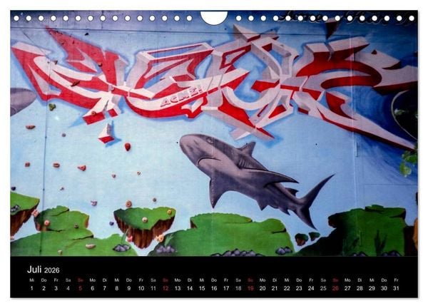 Produktbild: Graffiti - Kunst aus der Dose (Wandkalender 2026 DIN A4 quer), CALVENDO Monatskalender