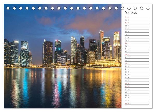 Produktbild: Skylines weltweit (Tischkalender 2026 DIN A5 quer), CALVENDO Monatskalender