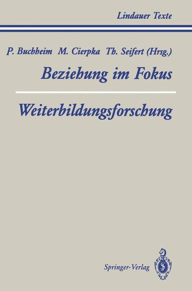 Produktbild: Teil 1 Beziehung im Fokus Teil 2 Weiterbildungsforschung