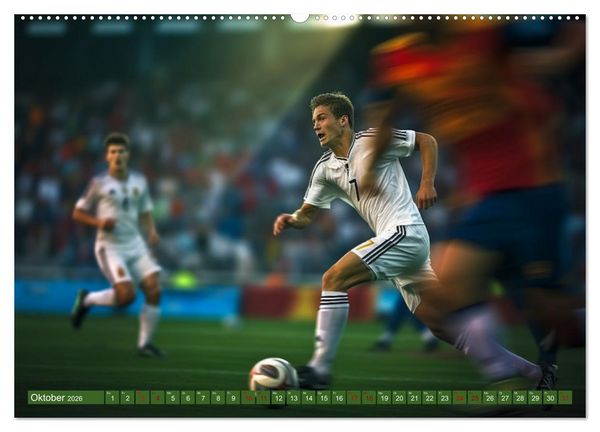 Produktbild: Fu&szlig;ball - Dynamik am Ball (hochwertiger Premium Wandkalender 2026 DIN A2 quer), Kunstdruck in Hochglanz