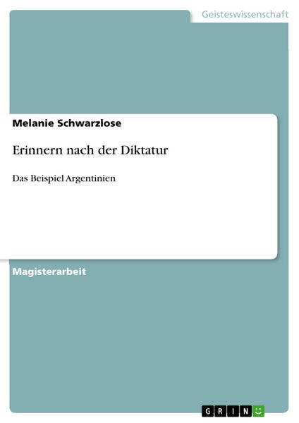 Produktbild: Erinnern nach der Diktatur