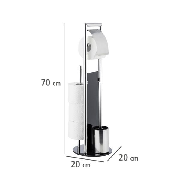 Produktbild: WC-Garnitur und Handtuchst&auml;nder Mod. Ravina, 2 tlg., 3in1 WC-Set