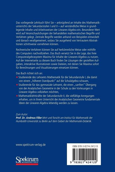 Produktbild: Elementare Lineare Algebra