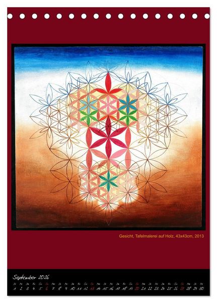 Produktbild: Die heilige Blume des Lebens - Mandalas von Istvan Seidel (Tischkalender 2026 DIN A5 hoch), CALVENDO Monatskalender