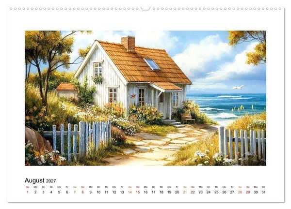 Produktbild: D&auml;nemark - Wind, Meer und stille Orte (hochwertiger Premium Wandkalender 2027 DIN A2 quer), Kunstdruck in Hochglanz