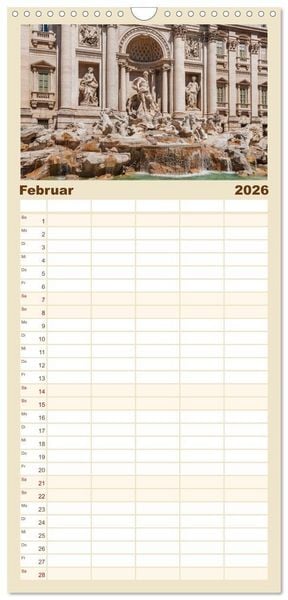 Produktbild: Familienplaner 2026 - Rom-Italien mit 5 Spalten (Wandkalender, 21 x 45 cm) CALVENDO