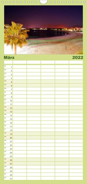 Produktbild: Familienplaner MALLORCA zum VERLIEBEN (Wandkalender 2022 , 21 cm x 45 cm, hoch)