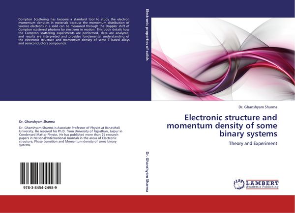 Produktbild: Electronic structure and momentum density of some binary systems