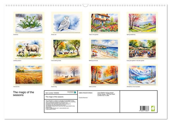 Produktbild: The magic of the seasons (Wall Calendar 2026 DIN A2 landscape), CALVENDO 12 Month Wall Calendar