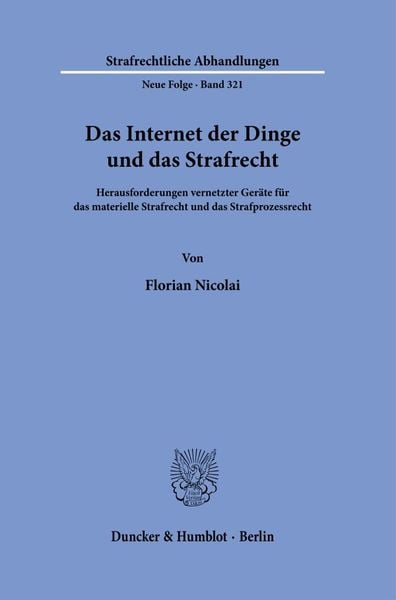 Produktbild: Das Internet der Dinge und das Strafrecht