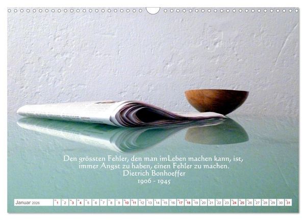 Produktbild: Leben! - Nachdenk-Kalender (Wandkalender 2026 DIN A3 quer), CALVENDO Monatskalender