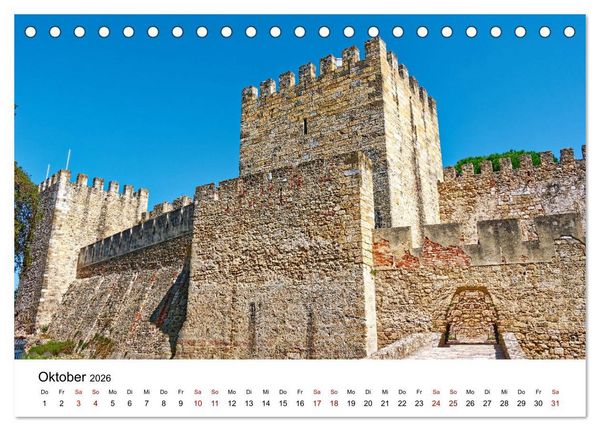 Produktbild: Lissabon und seine Wahrzeichen - Zwischen Tradition und Moderne (Tischkalender 2026 DIN A5 quer), CALVENDO Monatskalender