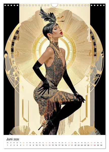 Produktbild: Art Deco - Glamour, Geometrie und Goldstaub (Wandkalender 2026 DIN A3 hoch), CALVENDO Monatskalender