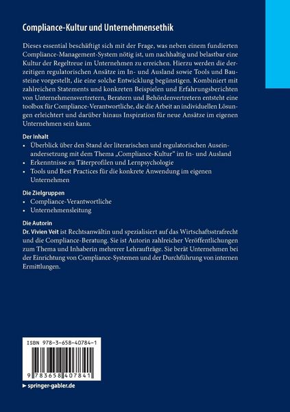 Produktbild: Compliance-Kultur und Unternehmensethik