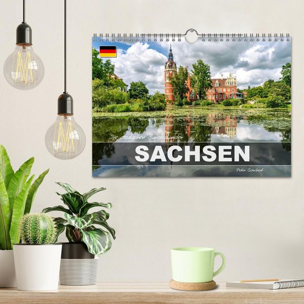 Produktbild: Die deutschen Bundesl&auml;nder - Sachsen (Wandkalender 2026 DIN A4 quer), CALVENDO Monatskalender