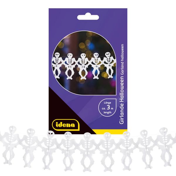 Idena Girlande Halloween Skelett 23x300cm