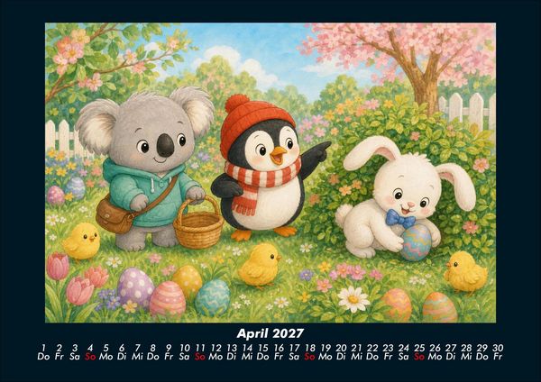 Produktbild: Kiki, Pico & Bouncy feiern durchs Jahr 2027 Fotokalender DIN A4
