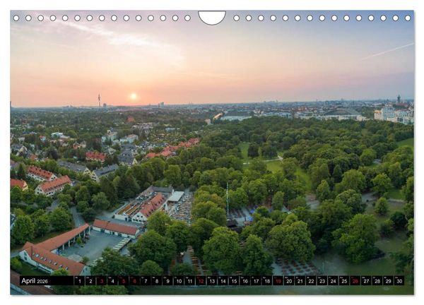 Produktbild: Mein M&uuml;nchen aus der Luft (Wandkalender 2026 DIN A4 quer), CALVENDO Monatskalender