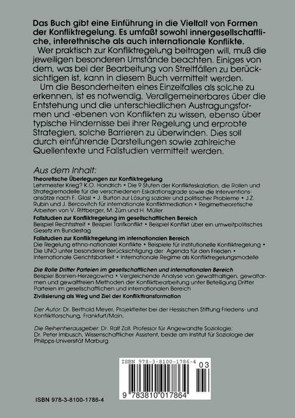 Produktbild: Formen der Konfliktregelung