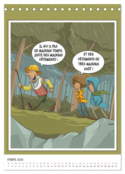 Produktbild: Les Babyboumeurs - Dessins humoristiques (Calendrier de bureau 2026 DIN A5 horizontal), CALVENDO calendrier mensuel