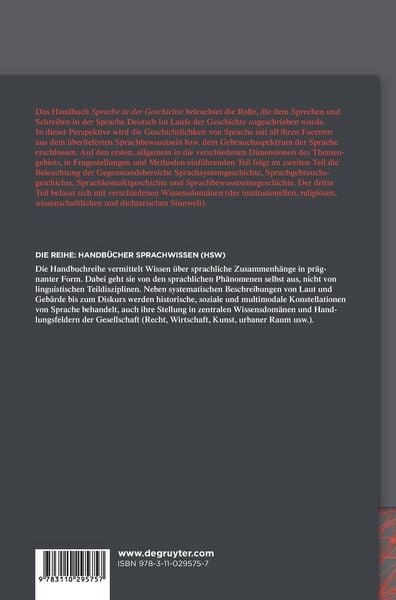 Produktbild: Handbuch Sprache in der Geschichte