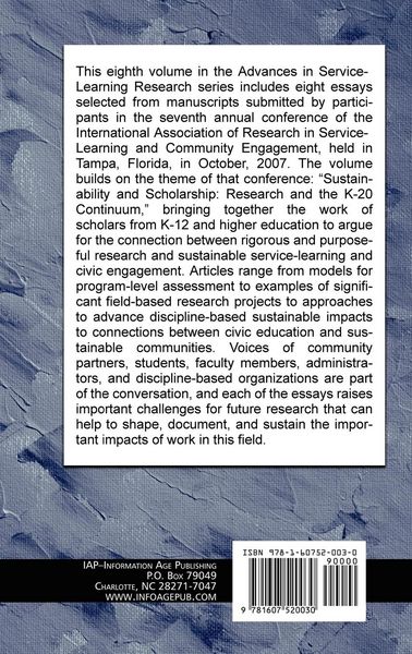 Produktbild: Scholarship for Sustaining Service-Learning and Civic Engagement (Hc)