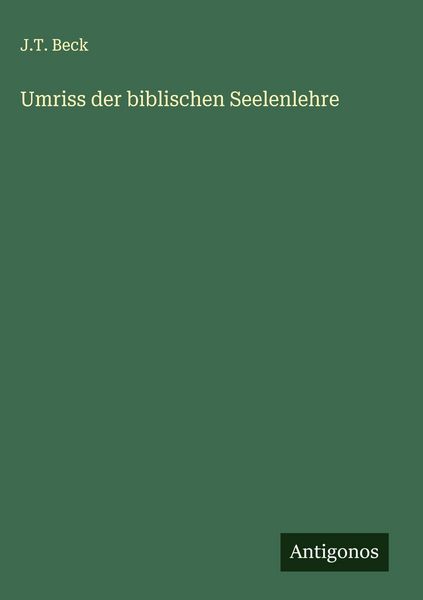 Produktbild: Umriss der biblischen Seelenlehre