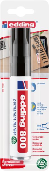 Produktbild: Edding 800 4-800-1-1001 Permanentmarker Schwarz wasserfest: Ja