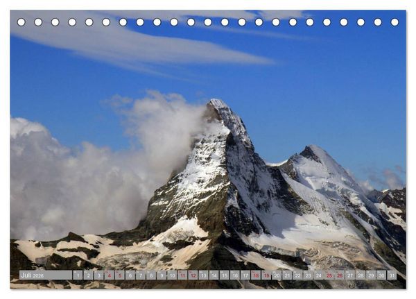 Produktbild: Schweizer Berggipfel (Tischkalender 2026 DIN A5 quer), CALVENDO Monatskalender
