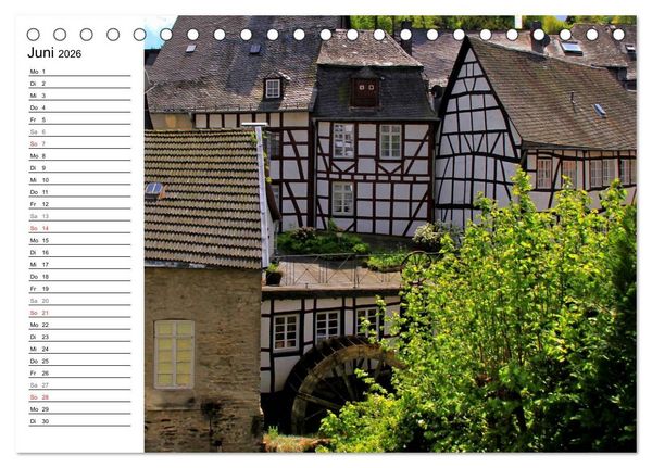 Produktbild: Eine Perle in der Eifel - Monschau (Tischkalender 2026 DIN A5 quer), CALVENDO Monatskalender
