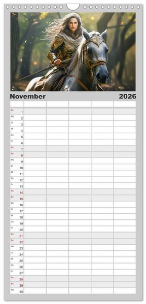 Produktbild: Familienplaner 2026 - Im Land der Hexen und Hexer mit 5 Spalten (Wandkalender, 21 x 45 cm) CALVENDO
